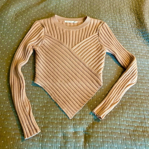 Altar'd State Blush Ribbed Knit Sweater - Picture 5 of 7